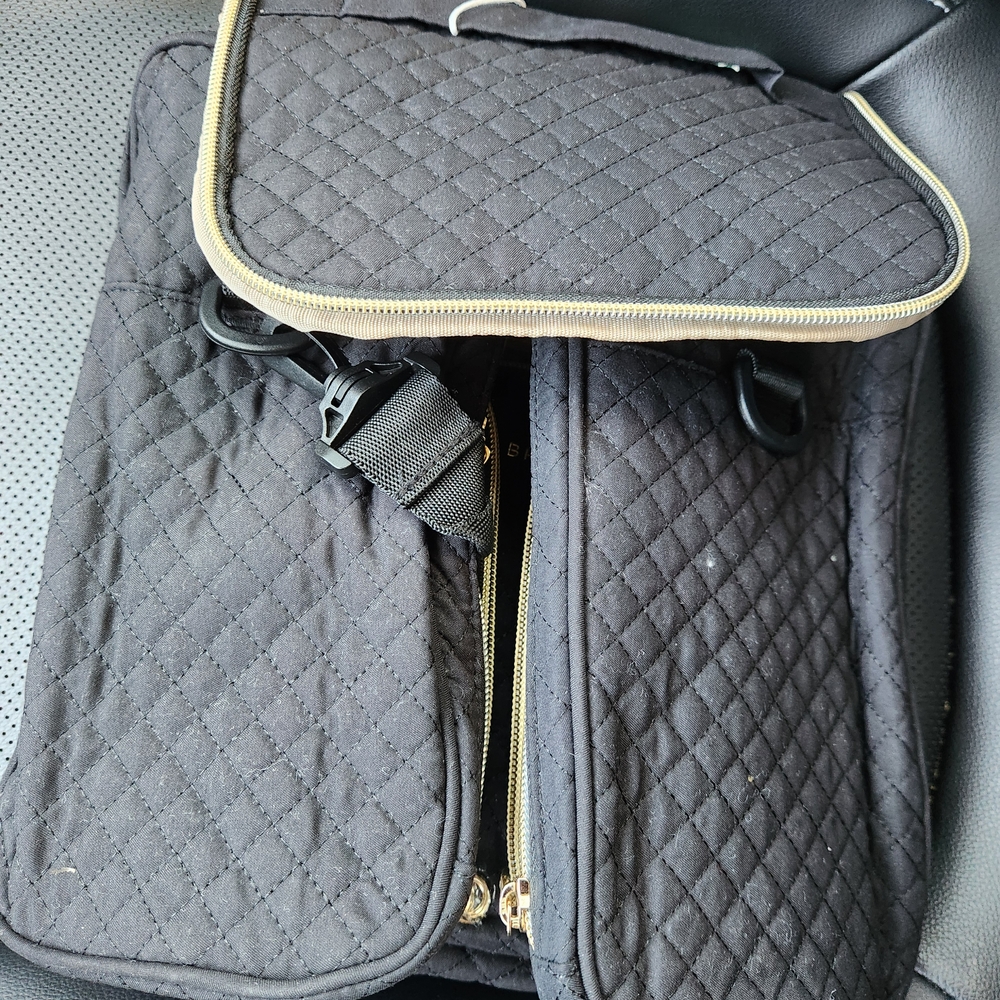 Elegant Black Quilted Travel Bag